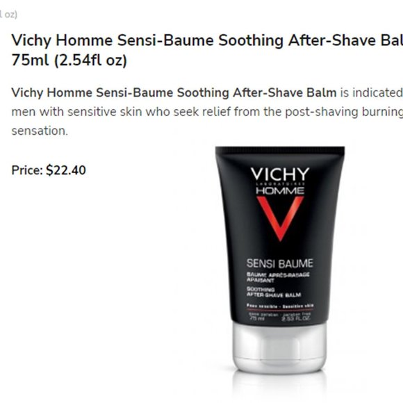 VICHY HOMME Soothing After Shave Balm for Men  🪒 NEW! - Picture 5 of 8